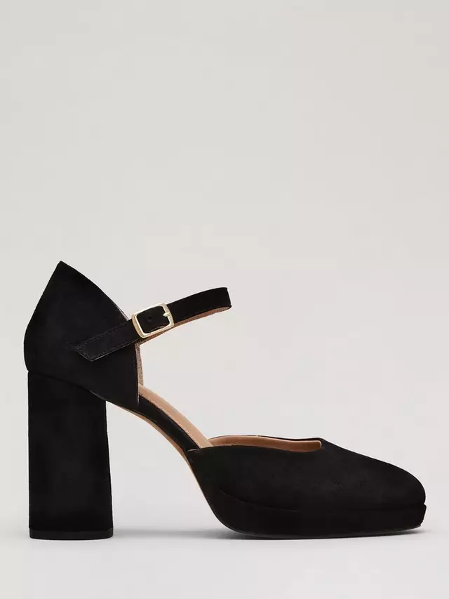 

Туфли-лодочки Phase Eight Suede Platform Heeled, черный