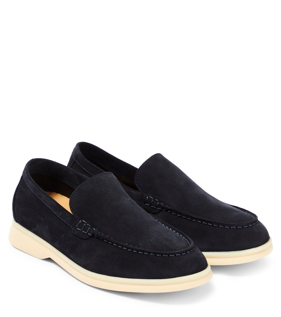 

Замшевые лоферы summer walk Loro Piana, синий