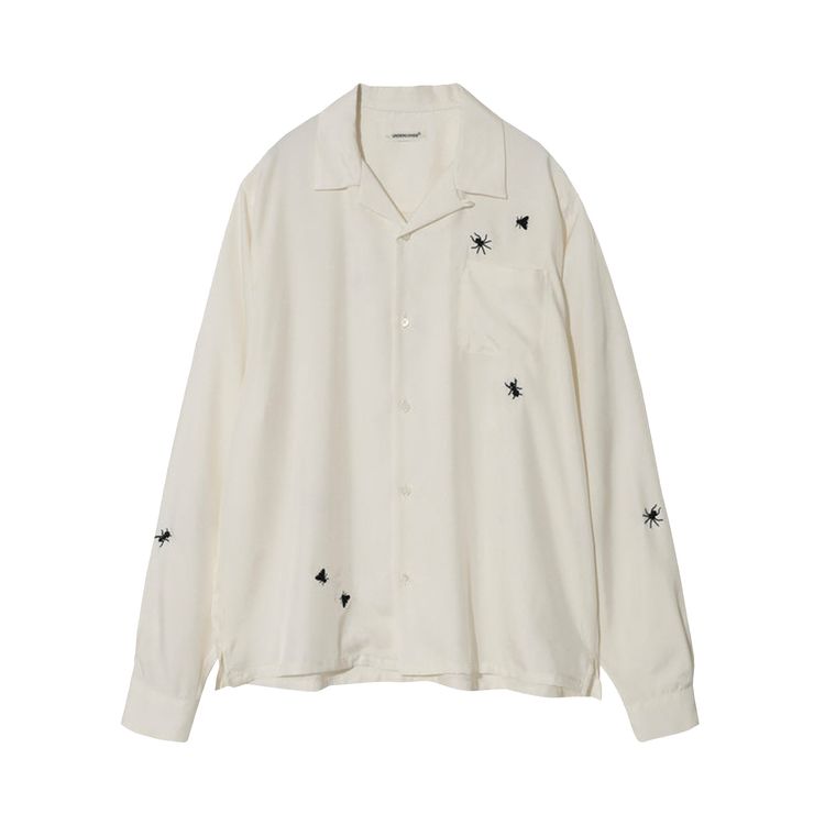 

Рубашка Undercover Spider Embroidered Semi-Sheer Buttoned Shirt 'White', белый