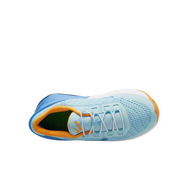 Детские беговые кроссовки Nike Air Max 270 Wear-Resistant Low-Top для детей 3-7 лет, цвет Glacier Blue/University Blue/Sundial Yellow/Deep Forest Green — фото 3