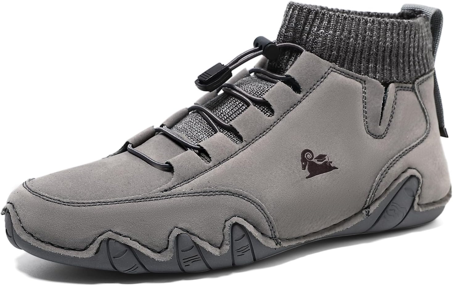 

Кроссовки Hhhchpm большого размера для мужчин, модные мужские высокие кеды с быстрой шнуровкой, удобные кроссовки с тянущейся манжетой для мотоцикла, серый