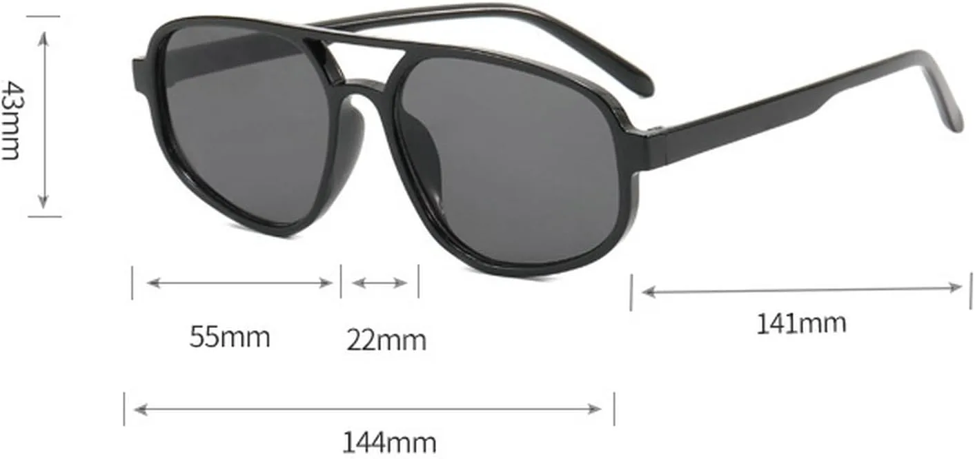 

Ретро-солнцезащитные очки-пилот с двойной перемычкой для мужчин, простые квадратные, женские солнцезащитные очки, модные оттенки UV400 mincl, Leopard Brown