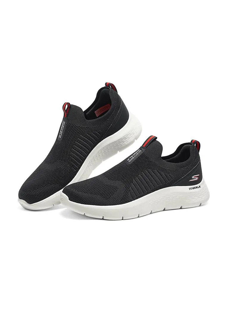Кроссовки мужские, гибкая подошва, Skechers GO WALK FLEX, белый/черный — фото 3