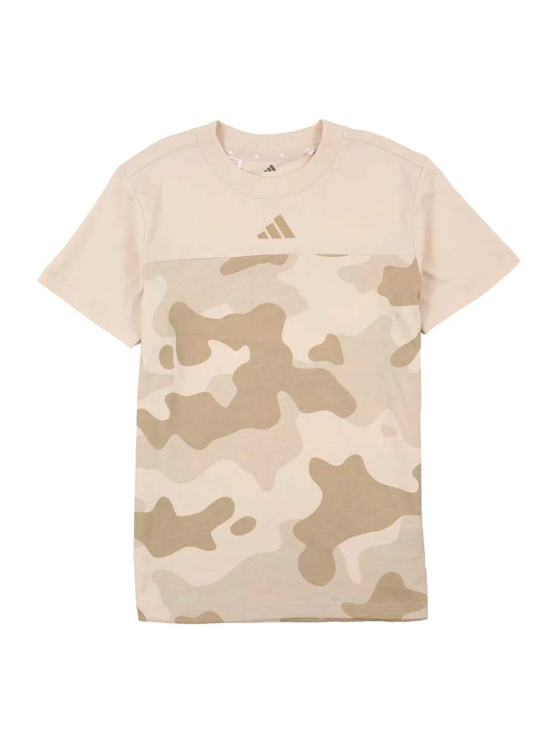 Спортивная футболка Adidas Sportswear Performance Shirt Seasonal Essentials в бежевом и коричневом цветах