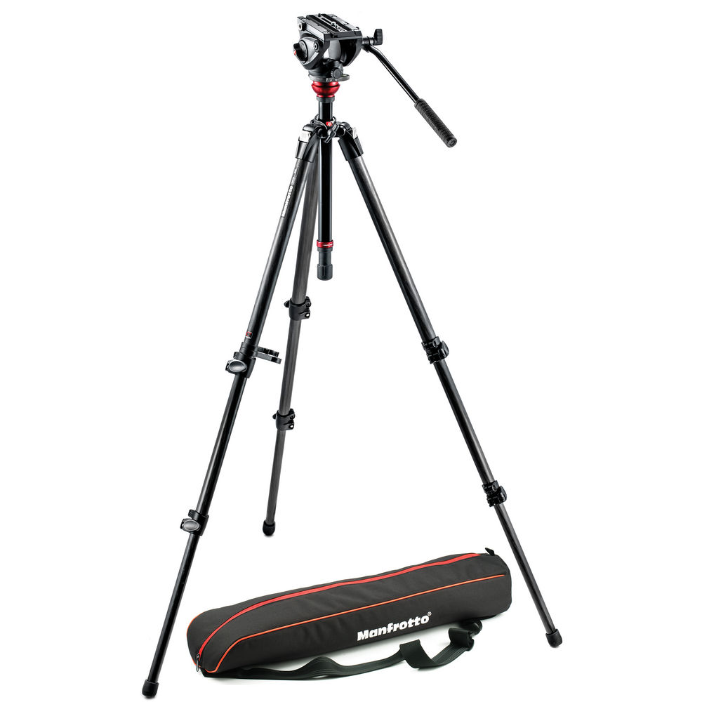

Жидкостная головка Manfrotto MVH500AH и штатив MagFibre 755CX3 с сумкой для переноски