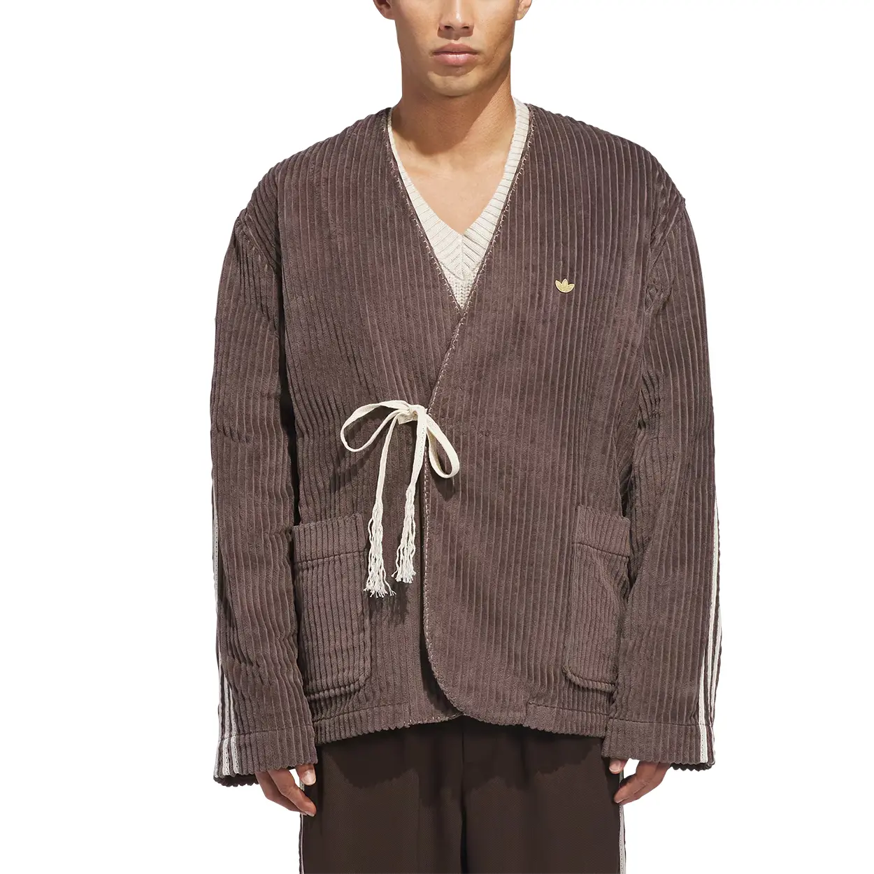 CLOT BY EDISON CHEN FW25 спортивная куртка Unisex Adidas Originals, темно-коричневый — фото 4