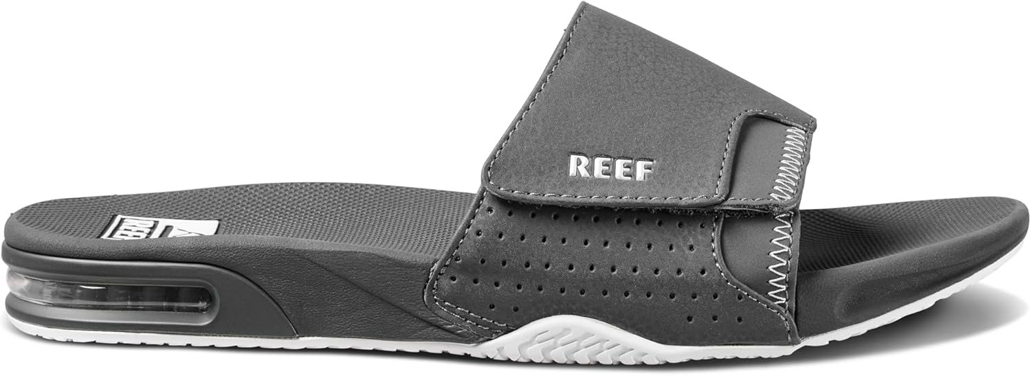 Мужские сандалии REEF Fanning Slide с открывалкой для бутылок, поддержкой свода стопы, прочной подошвой, водостойкие — фото 4