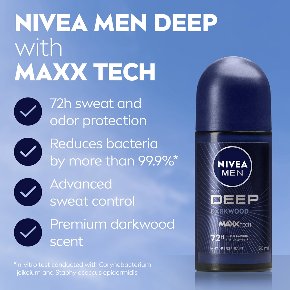 Роликовый антиперспирант глубокого действия для мужчин Nivea, 50 мл — фото 2