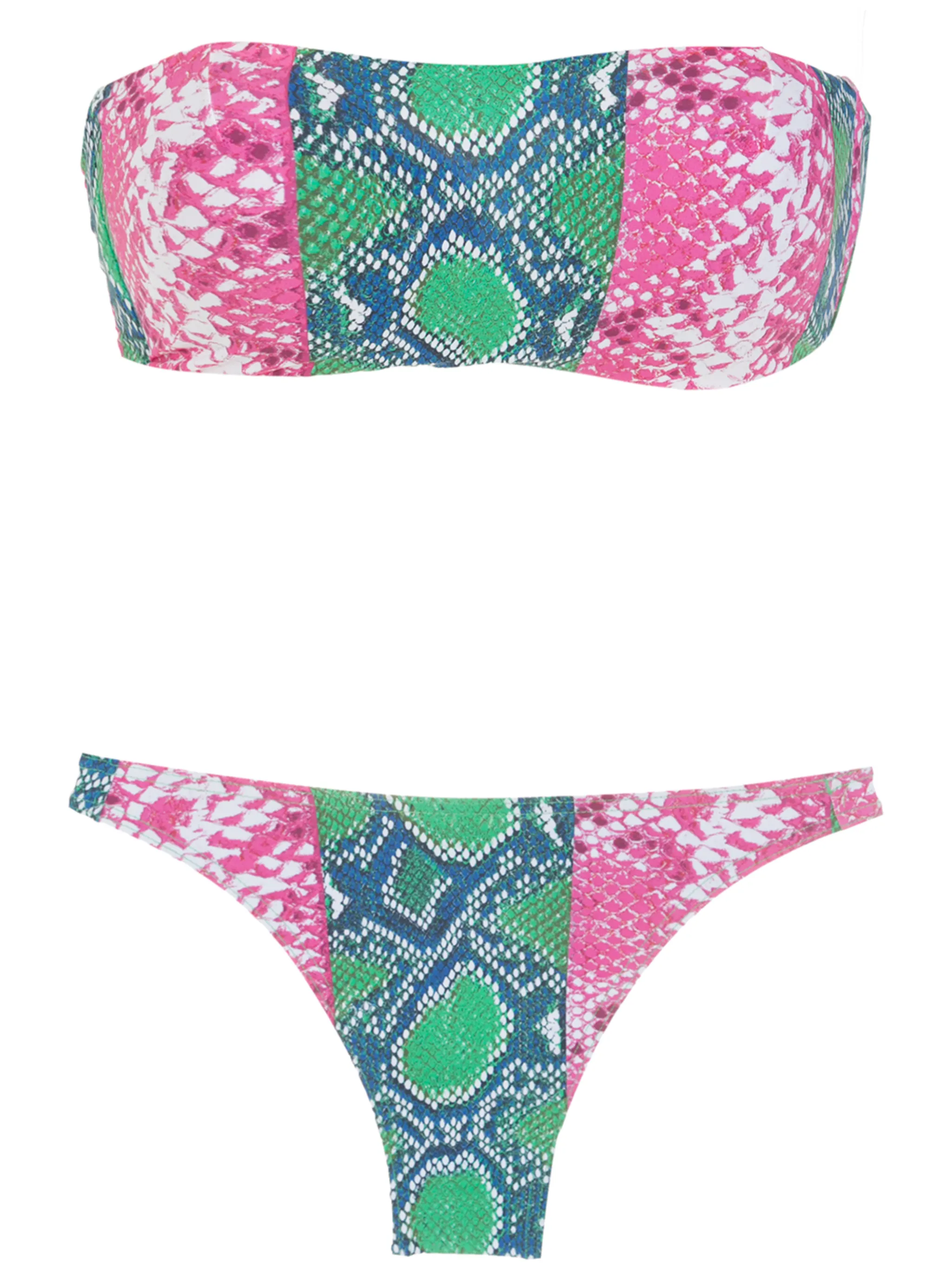 

Бикини Biquini со змеиным принтом Amir Slama, зеленый