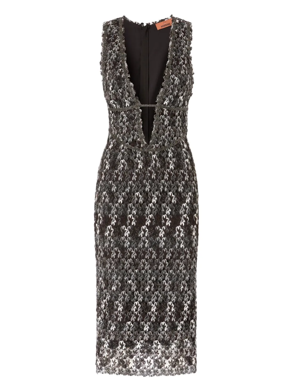 

Платье миди с цветочным узором Missoni, черный