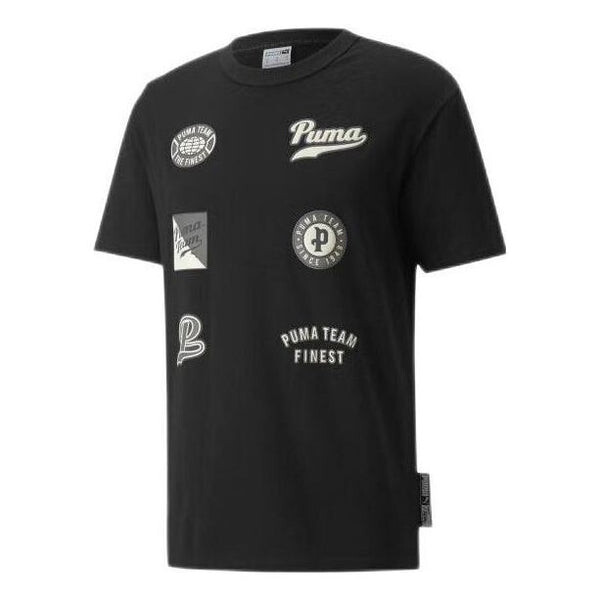 

Футболка team statement short sleeve t-shirt 'black' Puma, черный