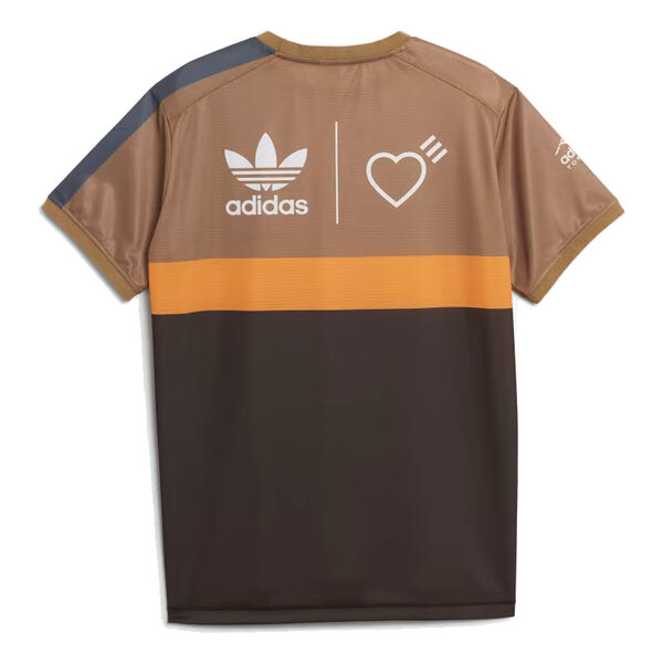 Футболка с рисунком, созданным человеком Adidas, коричневый — фото 2