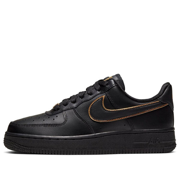 Кроссовки air force 1 low '07 essential 'black gold swoosh' Nike, черный