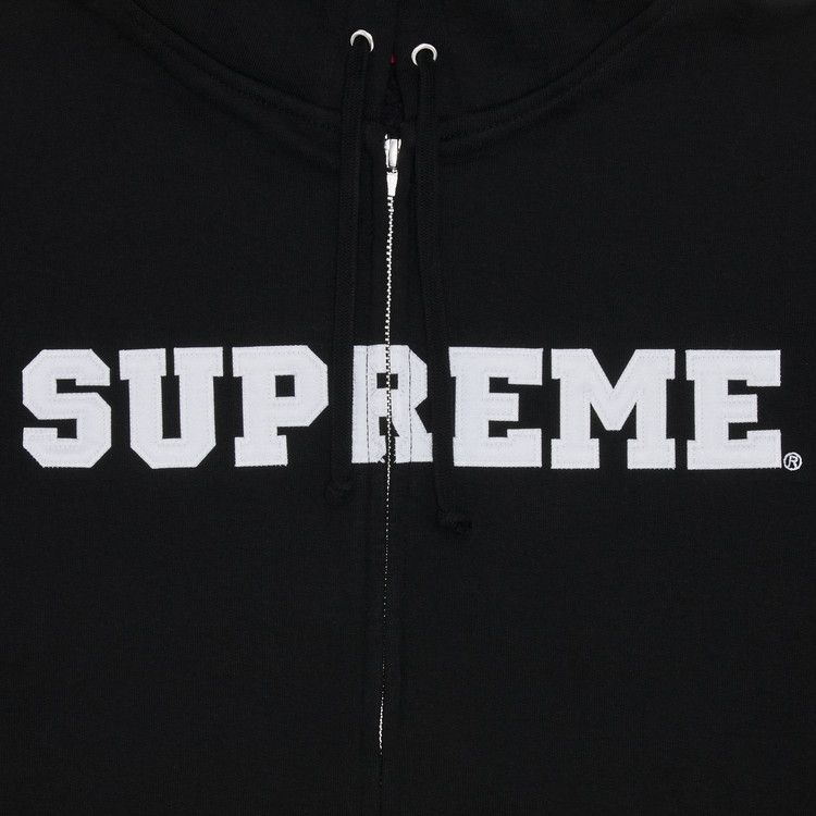Толстовка Supreme Collegiate Appliqué Zip Up Hooded Sweatshirt, Black — фото 2