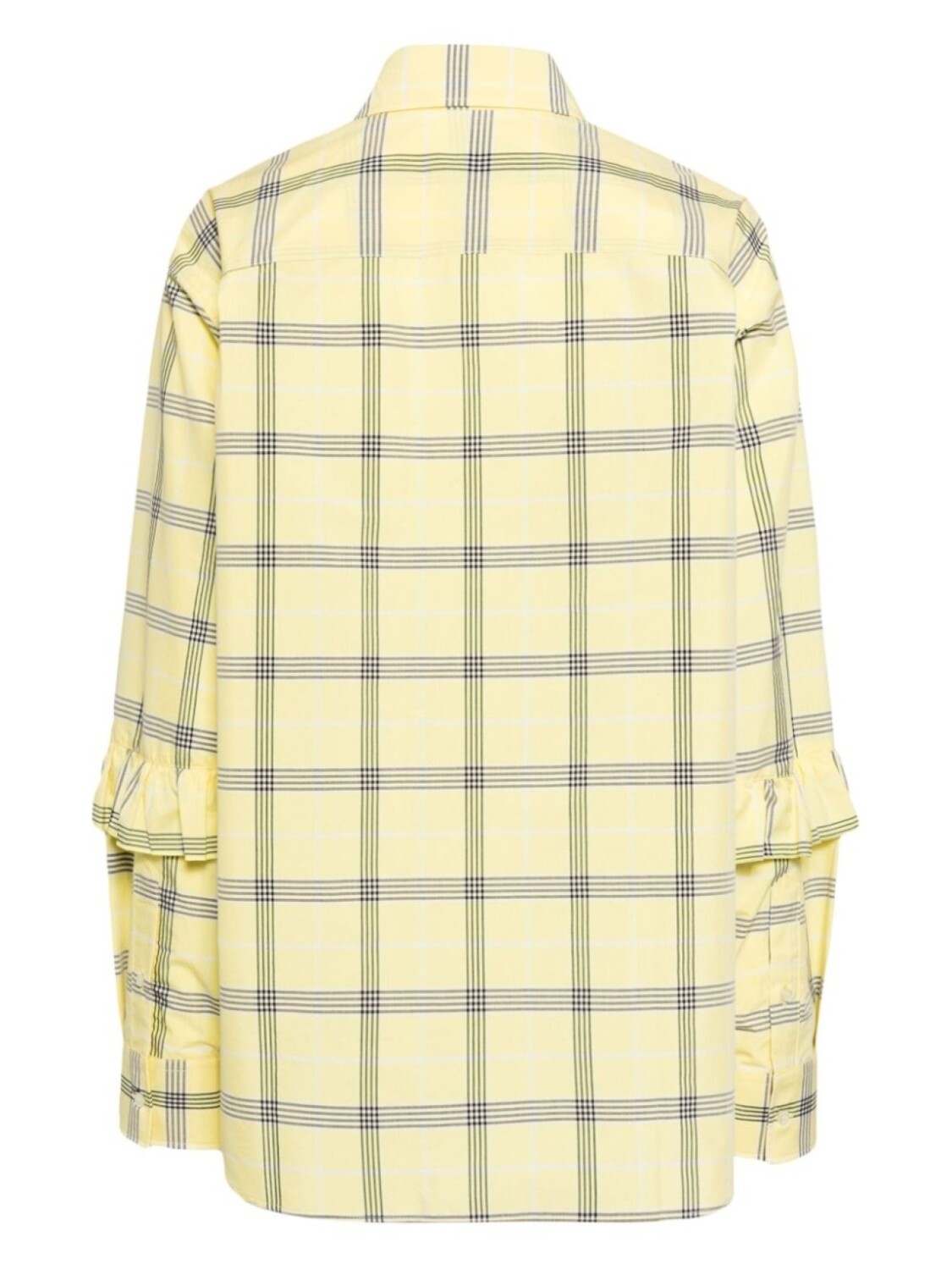 

Клетчатая рубашка с оборками MSGM, желтый