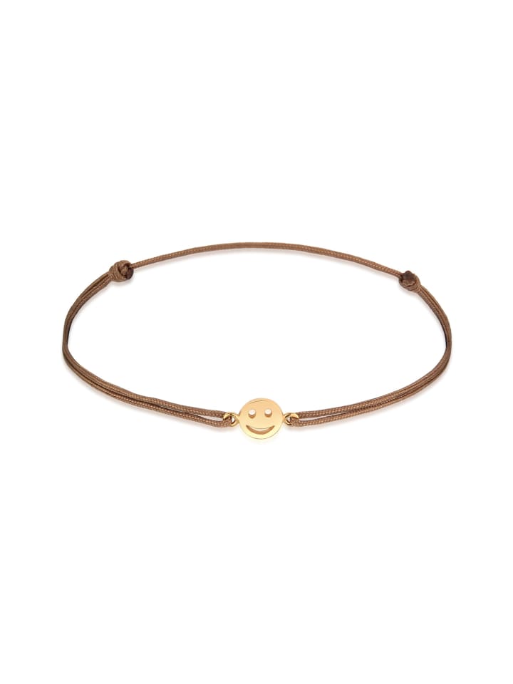

Elli Браслет из серебра 925 пробы с изображением улыбающегося лица, коричневое изображение улыбающегося лица
