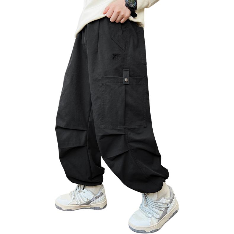 

Весенние и осенние карго штаны для подростков Disney, черный