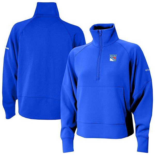 

Женский синий свитер-полузип с реглан New York Rangers Wickhams Hills Omni-Wick Columbia