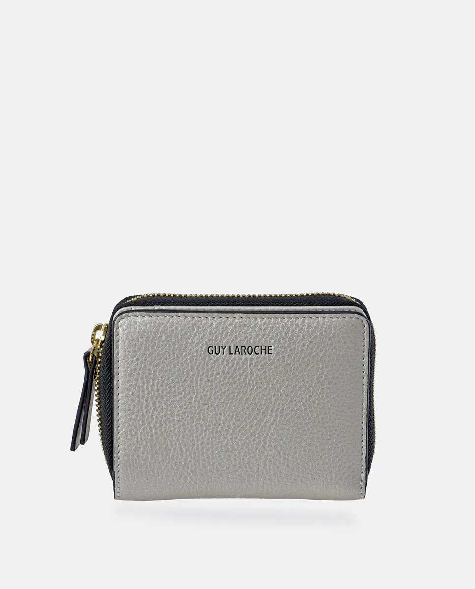 

Средний кожаный кошелек на молнии Guy Laroche, золотой