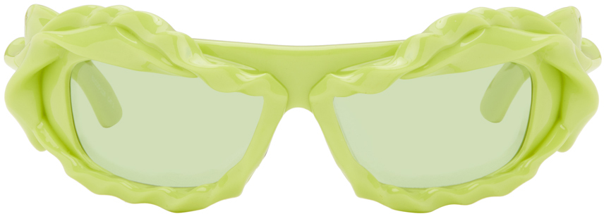 

Зеленые витые солнцезащитные очки Ottolinger, Acid Green