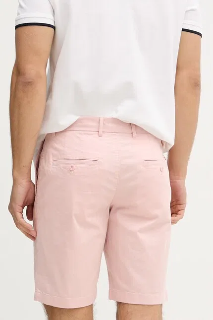 Шорты из хлопка с эластаном slim fit Tommy Hilfiger, розовый — фото 3