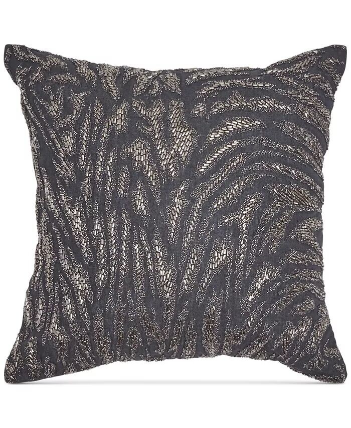 

Donna Karan Home Moonscape Квадратная декоративная подушка с угольным бисером, 18 дюймов Donna Karan New York, серый