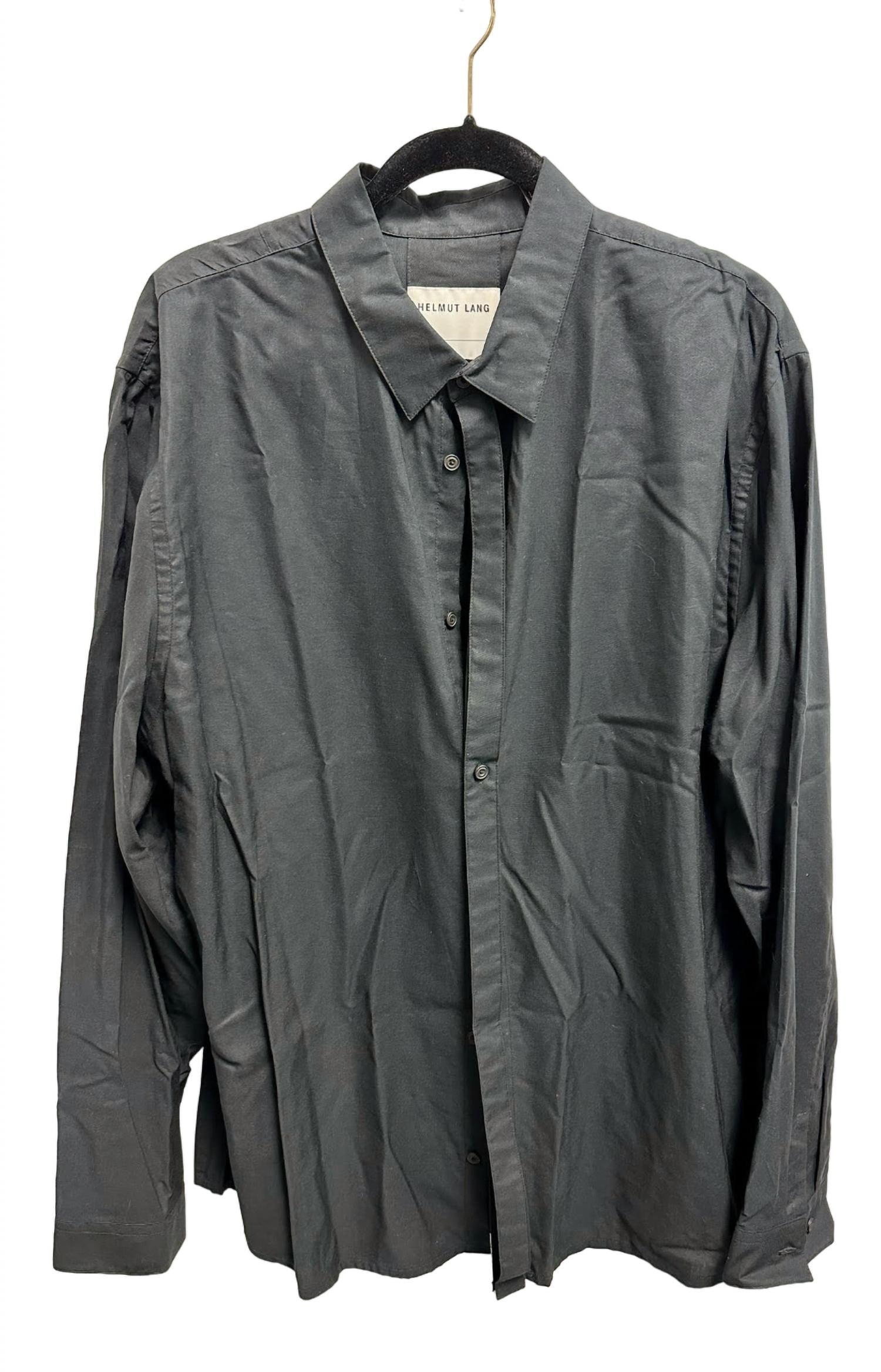 

Мужская рубашка с длинными рукавами черного цвета Helmut Lang