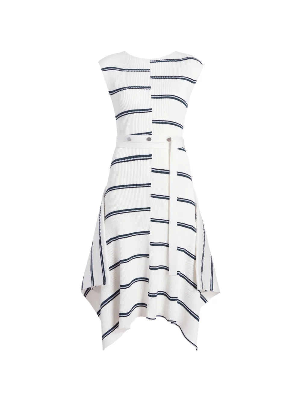 

Платье миди в рубчик в полоску Artemis Proenza Schouler, белый