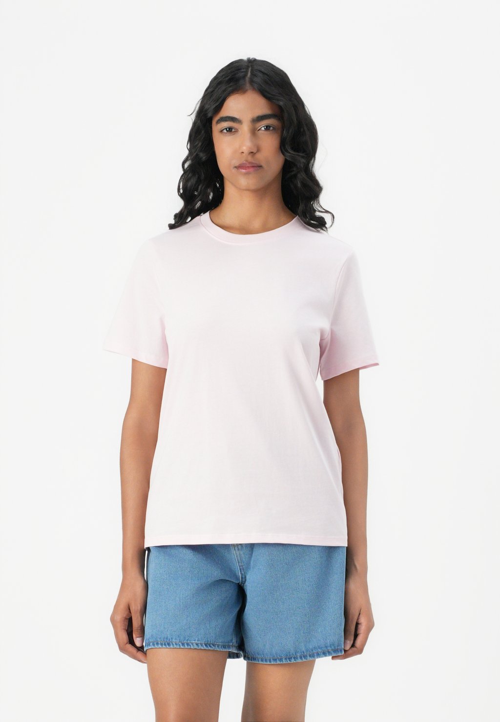 

Базовая футболка PCRIA SOLID TEE Pieces, светло-розовый