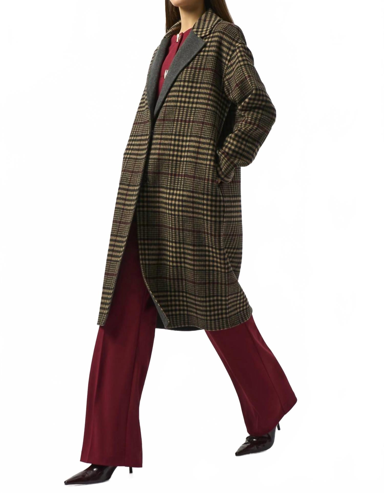 

Joseph Ribkoff Двустороннее пальто из смесовой шерсти, цвет верблюжий/разноцветный