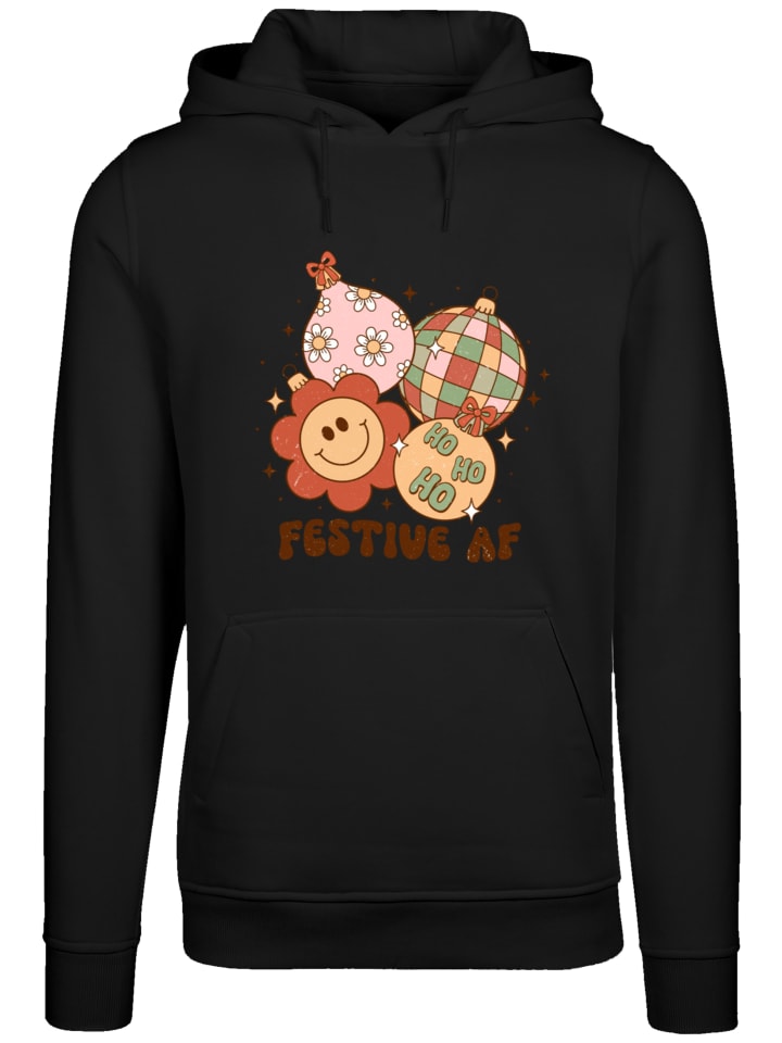 

Пуловер F4NT4STIC Hoodie Festive AF Christmas Tree Balls, черный