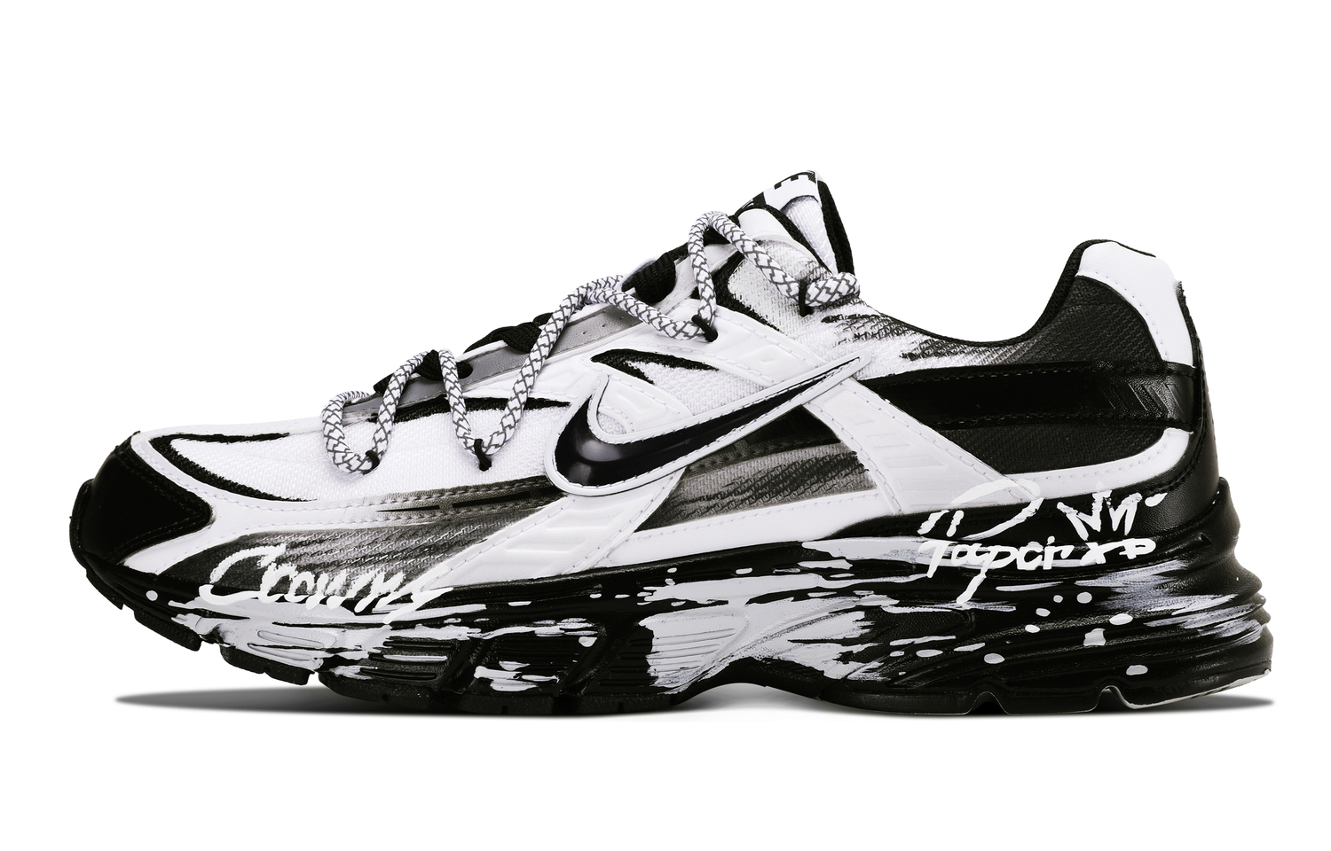 

Nike Инициатор устойчивые к истиранию низкие кроссовки мужские black white