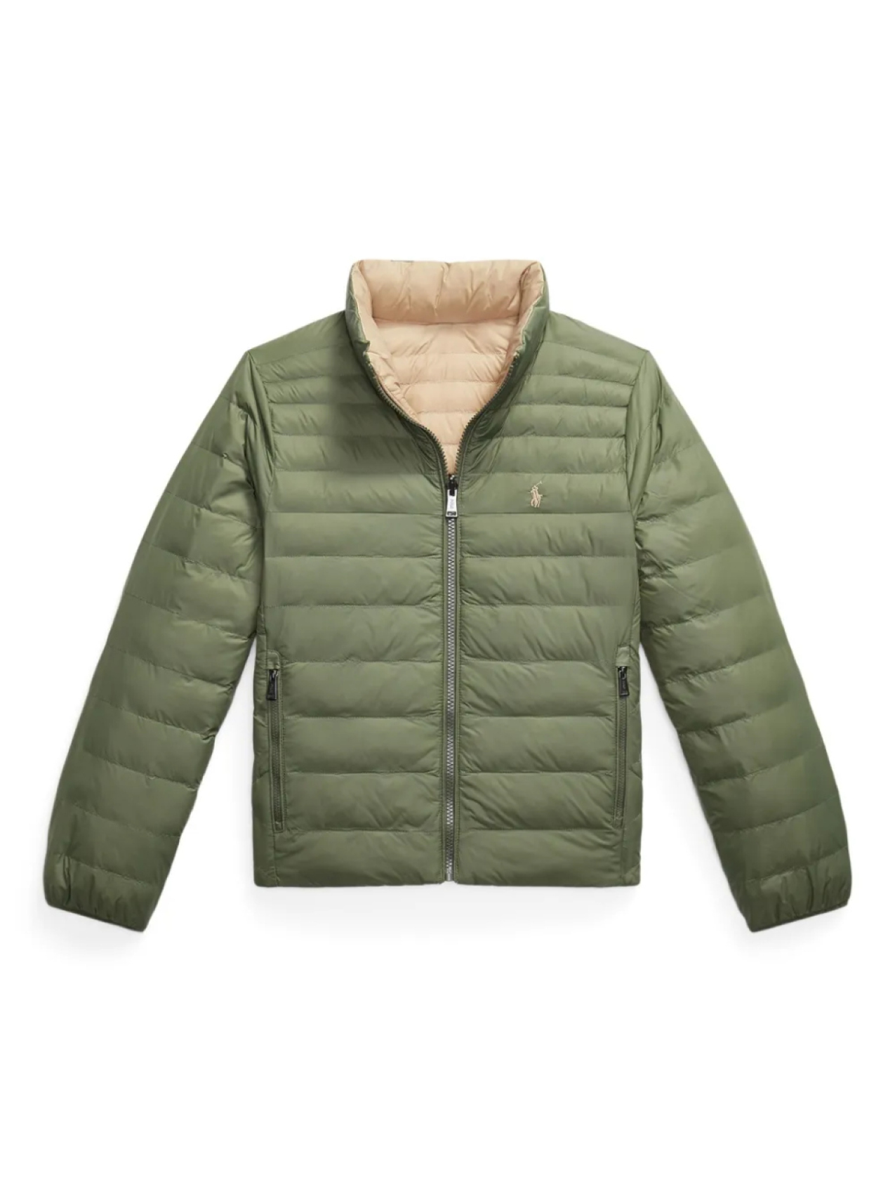 

POLO RALPH LAUREN KIDS стеганая двусторонняя куртка с наполнителем, зеленый