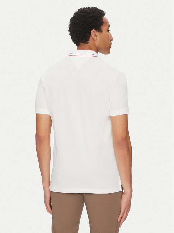 Рубашка поло стандартный крой Placket Interest MW0MW38459 Tommy Hilfiger, белый — фото 3