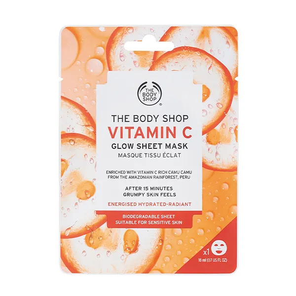 

Осветляющая маска для лица Mascarilla Vitamina C The Body Shop, 18 ml