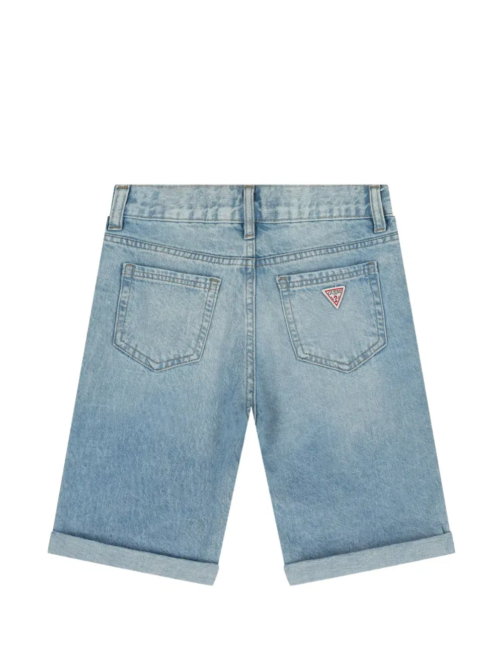 Рваные шорты с подворачивающимися штанинами Guess Kids, синий — фото 2