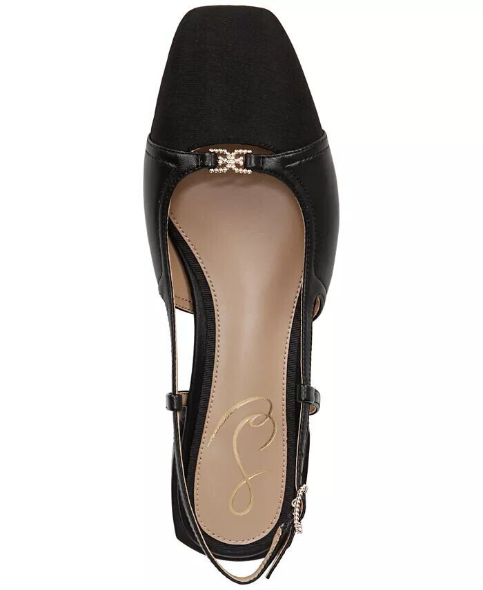 Женские туфли на плоской подошве Kara с пяткой на пятке и носком Sam Edelman, черный — фото 4