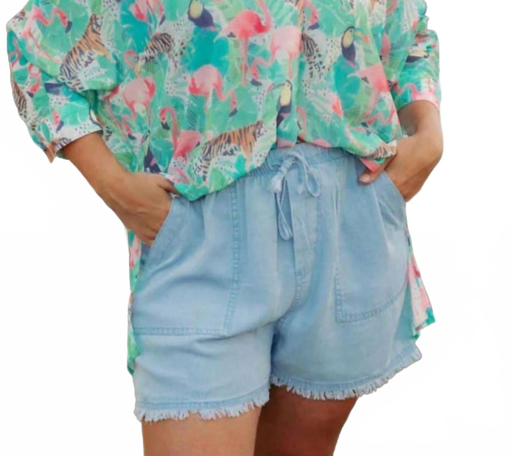 

Шорты Simone Short In Powder Blue Velvet Heart