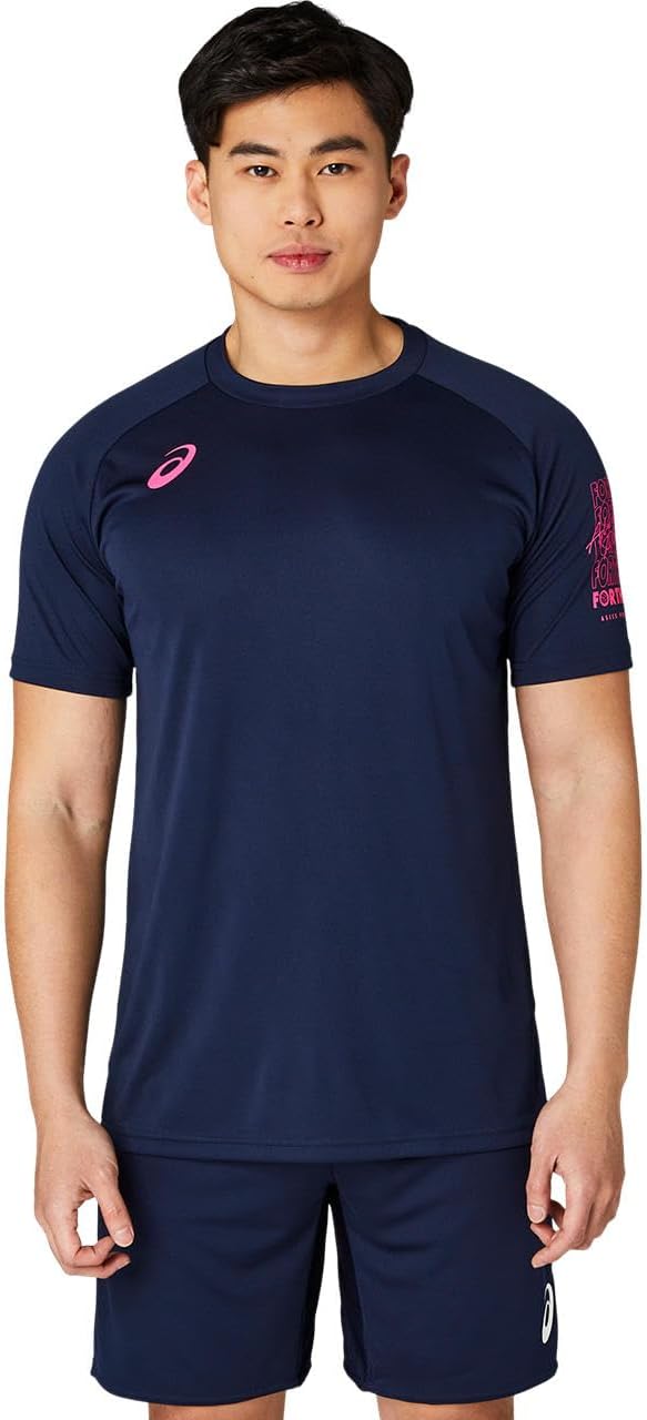 

Футболка Asics 2053A191 для волейбола, с коротким рукавом (с принтом на рукаве), темно-синий