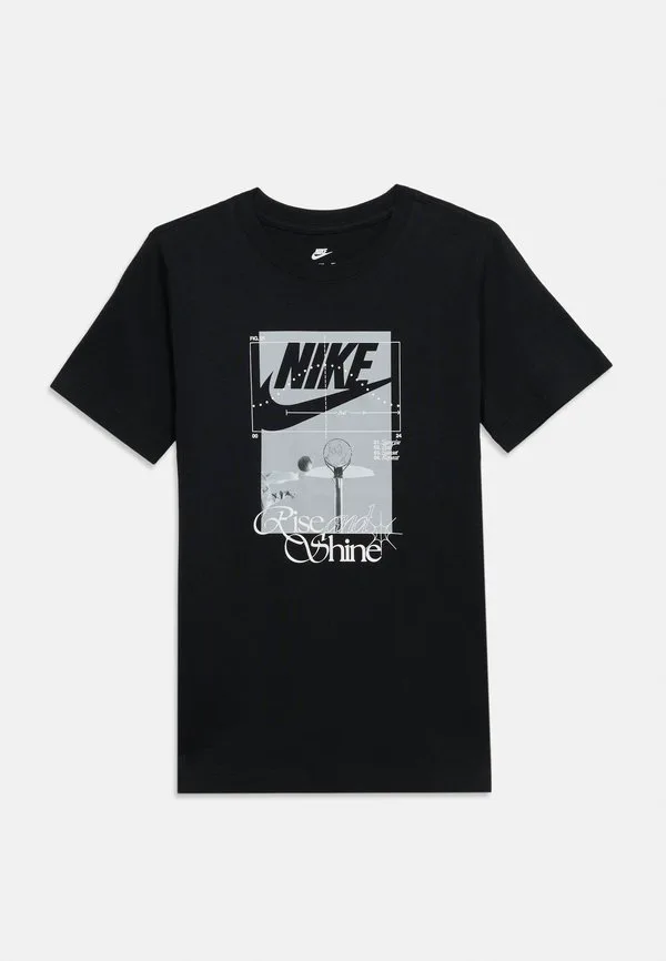 Футболка унисекс с принтом "rise and shine" Nike Sportswear, Black — фото 3