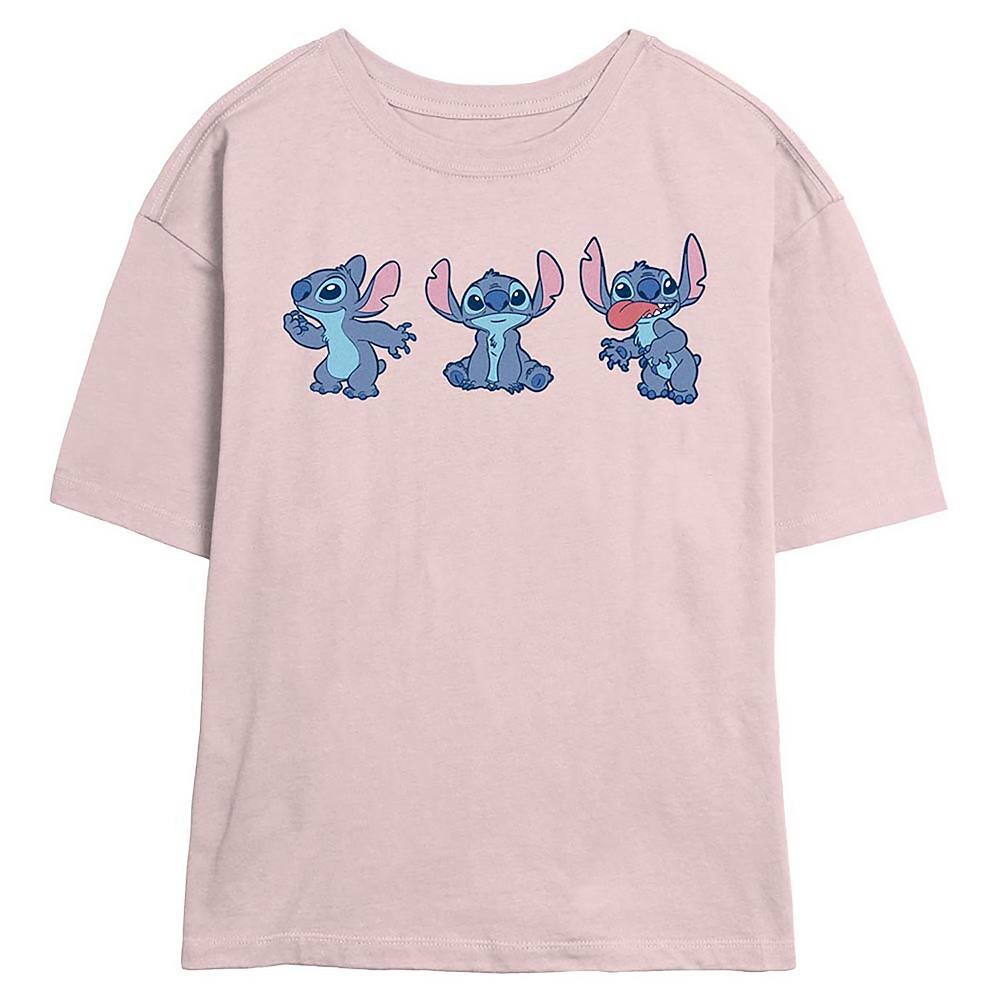 

Футболка с изображением скиммера для детей Disney's Lilo & Stitch Poses Line Up, цвет Blush
