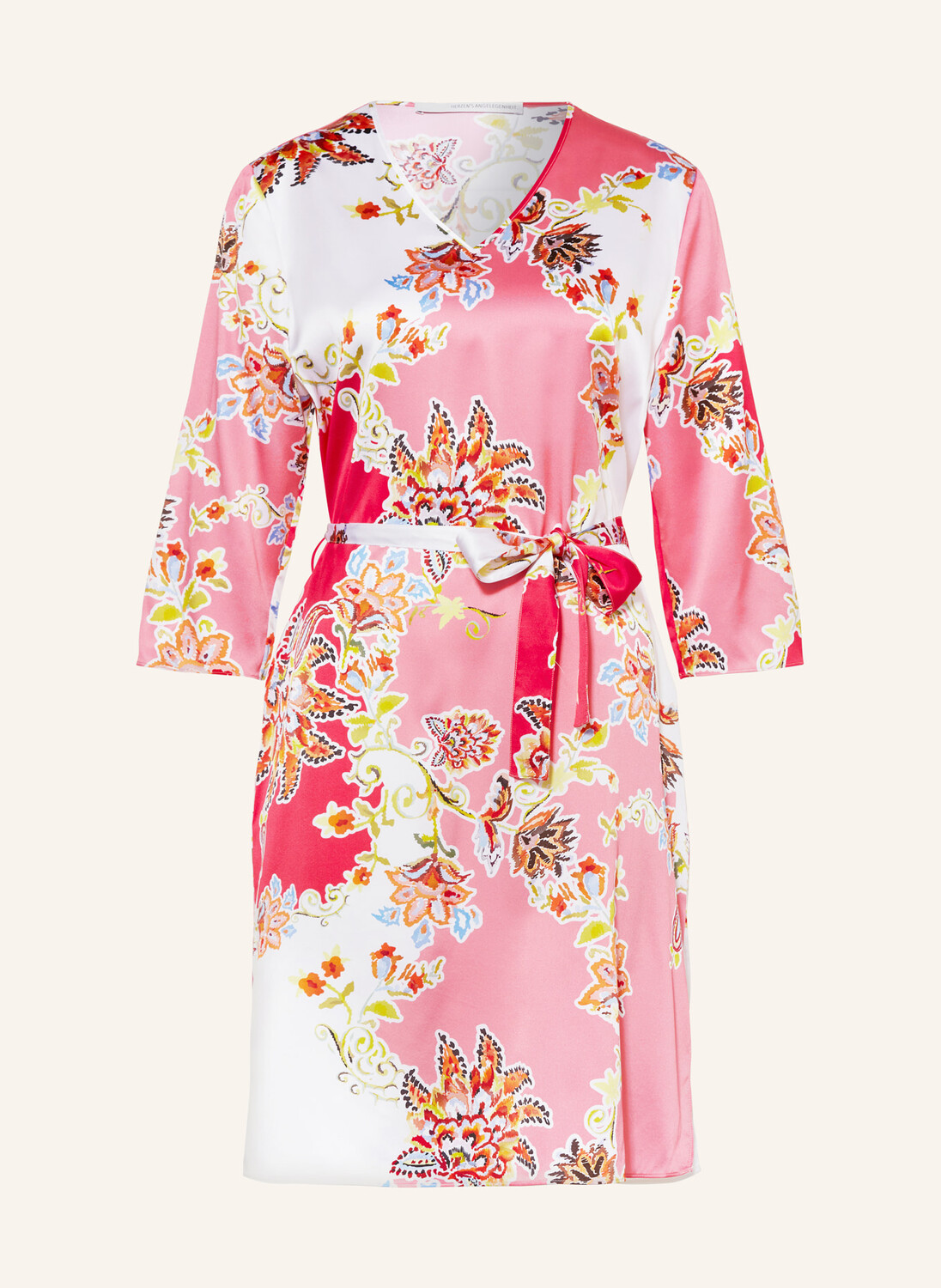 

Шелковое платье с рукавами 3/4. Herzen'S Angelegenheit, розовый