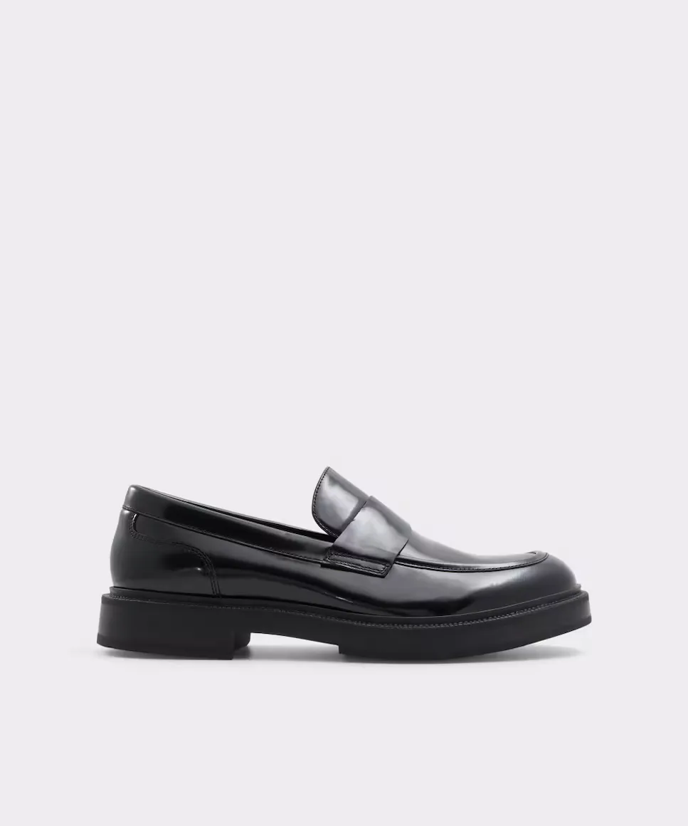 

Мужские кожаные мокасины с круглым носком Aldo, черный