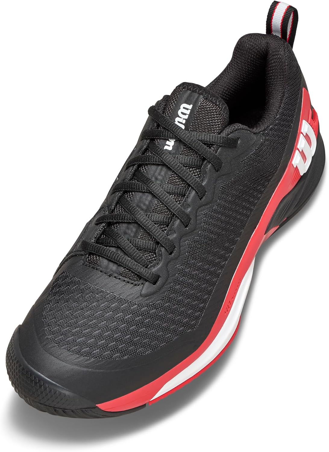 Мужские теннисные кроссовки Wilson Rush Pro 4.5, белый/черный/красный — фото 2