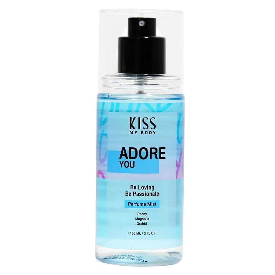 

Kiss My Body Парфюмированный туман Adore You 88 мл. สเปรย์น้ำหอม, Light Blue