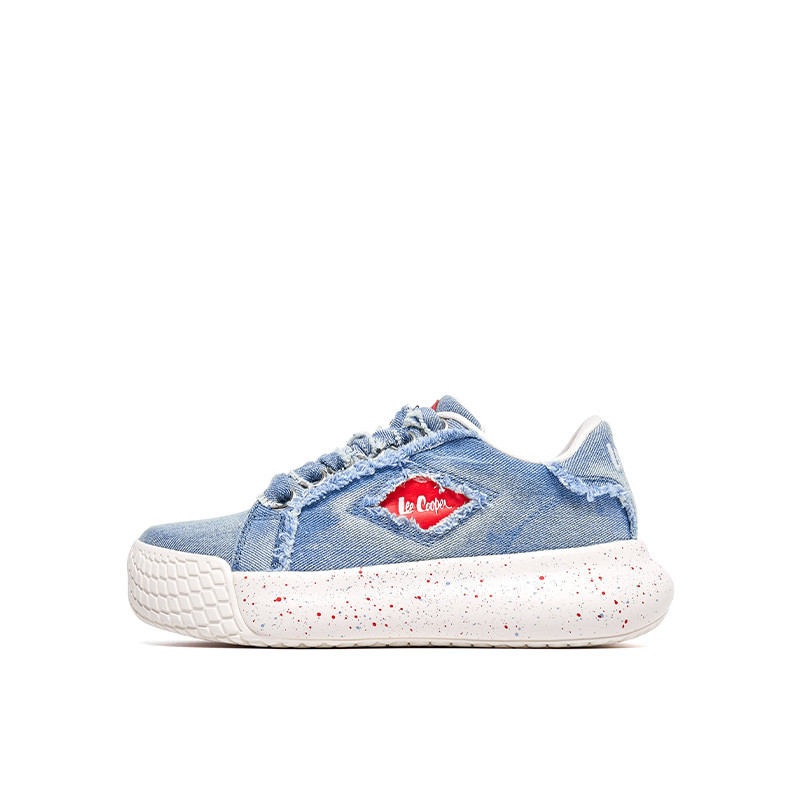 

Lee Cooper Устойчивые к истиранию нескользящие низкие скейтерские кроссовки унисекс светло-джинсового синего цвета женские, цвет Light Denim Blue Women's