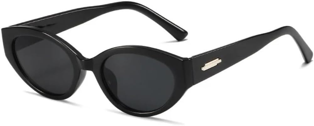 

Солнцезащитные очки с защитой от УФ-излучения UV400 | Цвет «кошачий глаз», заклепки | для женщин и мужчин, для занятий спортом на открытом воздухе и вождения LXLHWN, Black Gray