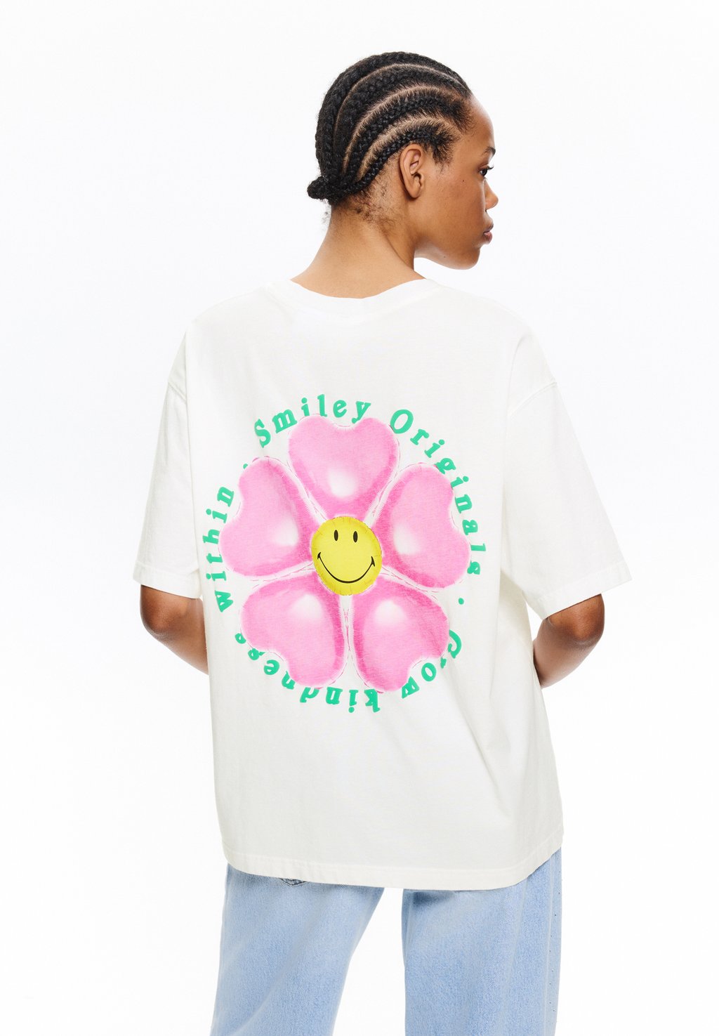 

Футболка с принтом SMILEY ORIGINALS PULL&BEAR, белый