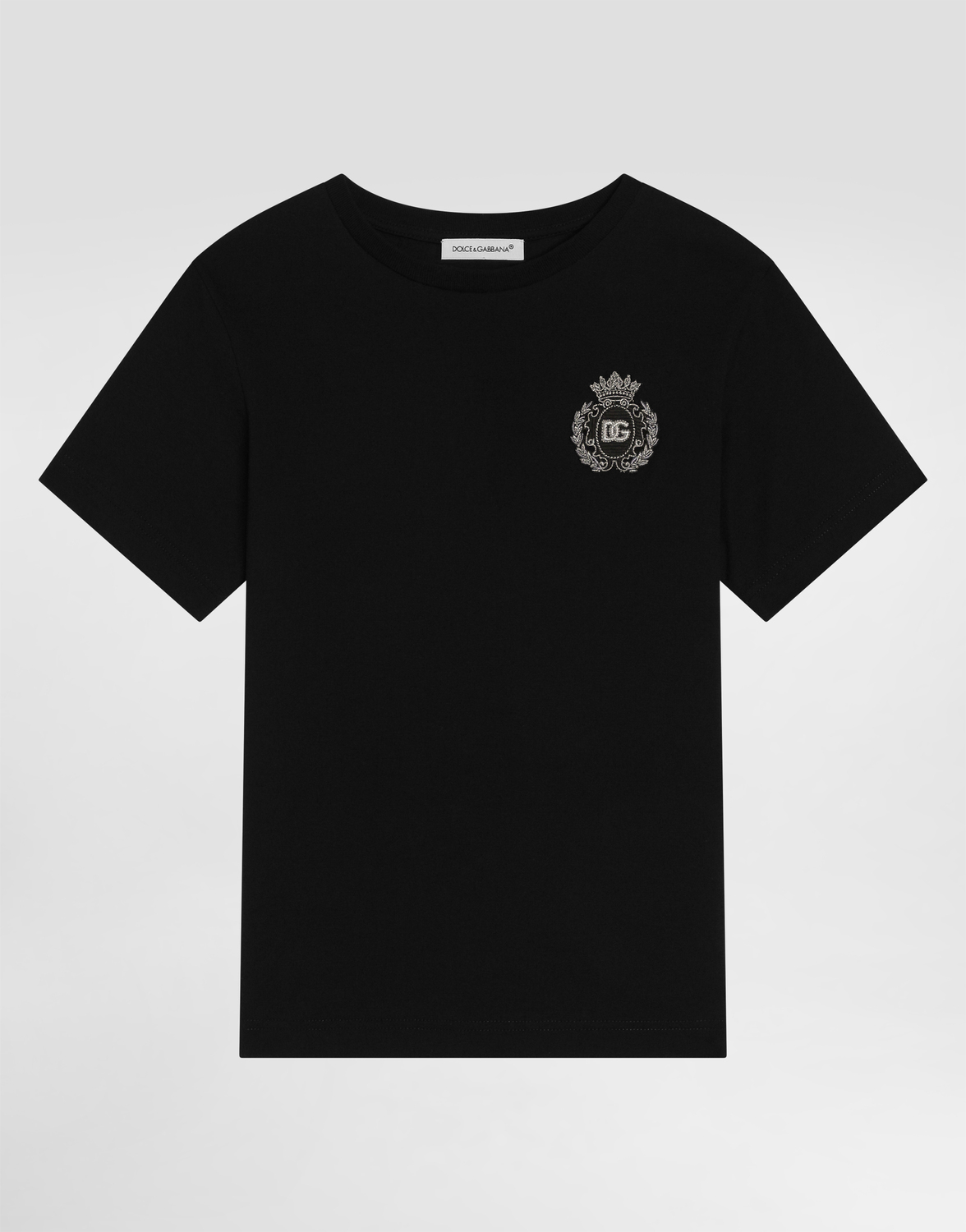 

Футболка из трикотажа с нашивкой Dolce&Gabbana, черный