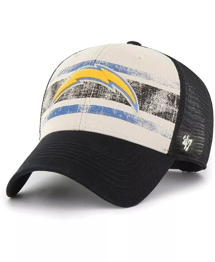 

Мужская кремовая регулируемая кепка Los Angeles Chargers Breakout MVP Trucker с эффектом потертости '47 Brand, бежевый